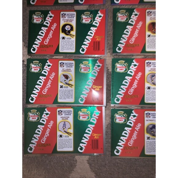 Lot of 26 NFL 1976 Canada Dry Ginger Ale NFL Unused Cans HTF - Picture 7 of 15